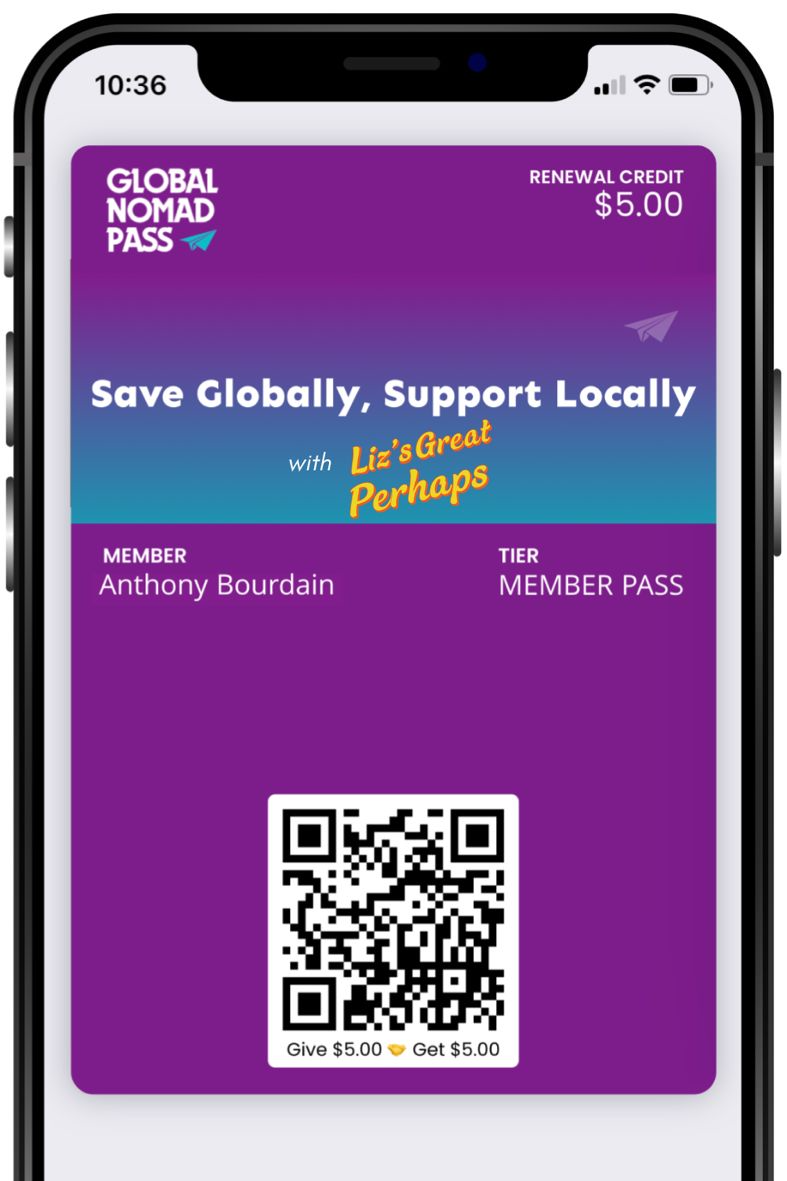 Global Nomad Pass - Annual Membership (Liz's Great Perhaps Edition)